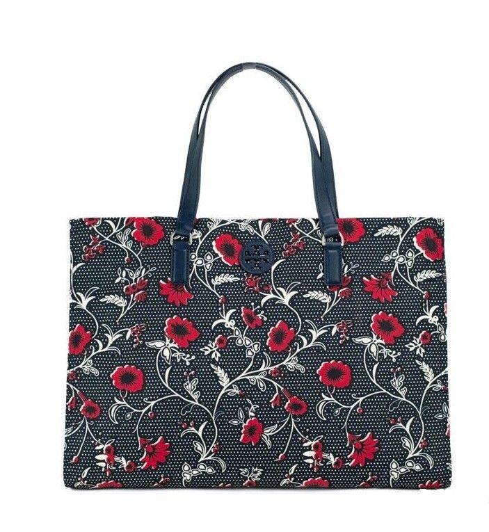 Tory Burch Medium Nylon Retro Batik Print Shoulder Bag Handbag